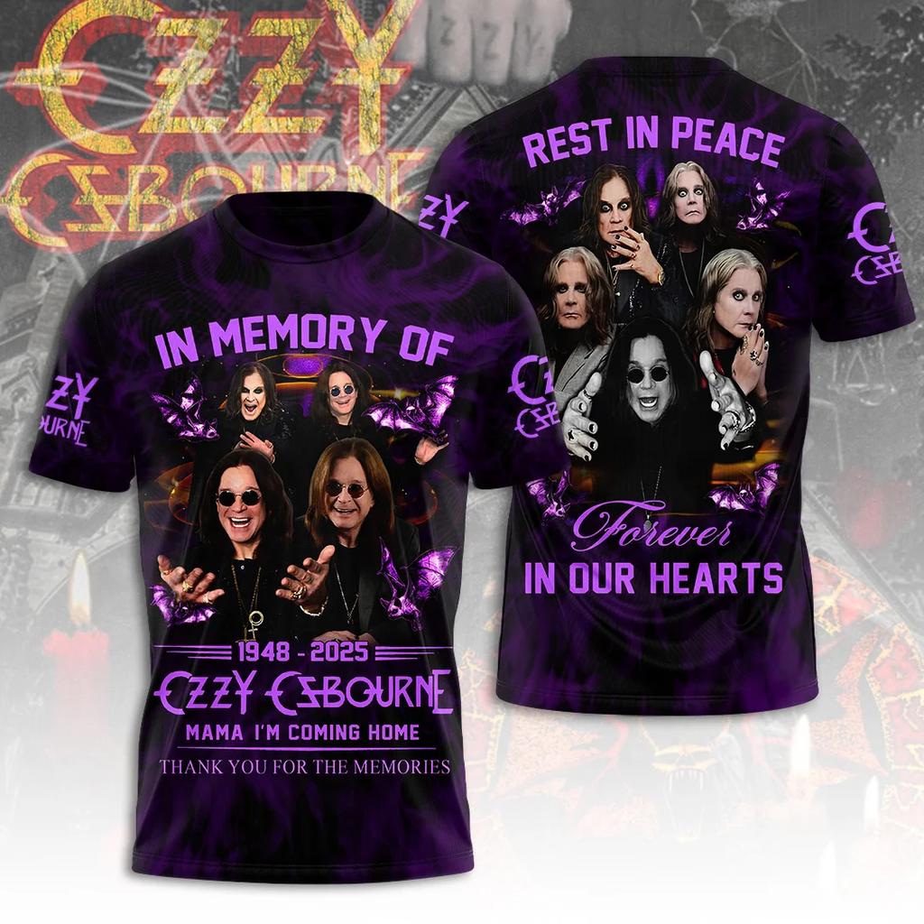 Hot Rock Ozzy Band 3d Printing T-shirt Men Women Fashion Hip Hop Short Sleeve Sports O-Neck Tops Tees for Men Clothes