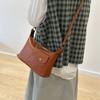 Johnature Genuine Leather Casual Women's Bag Soft Cowhide Solid Color Versatile Shoulder Crossbody Bag