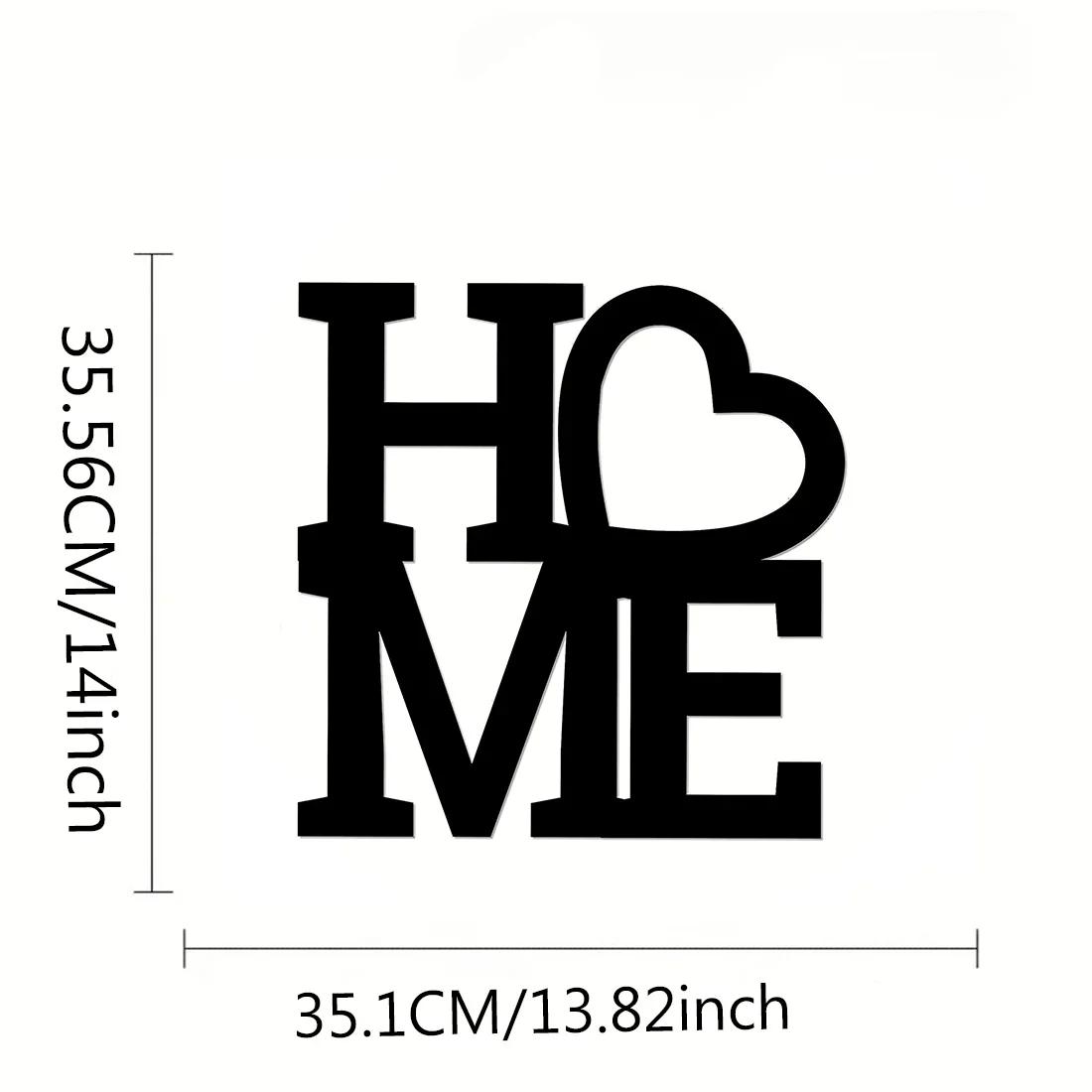 

Металлическая настенная вывеска Home Heart – Lettres Décoratives pour la Maison Décoration Murale Élégante, Silhouette en Fer и Wall Décor чёрный