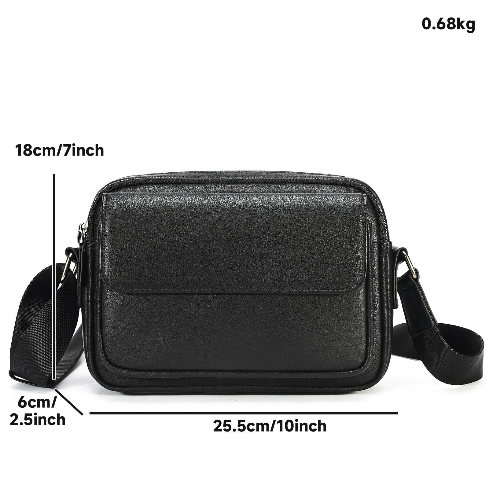 Мужская сумка через плечо из натуральной кожи — фото 4