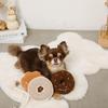 Donut-Hundespielzeug mit Sound, für kleine Hunde und mittelgroße Hunde, süß, stylisch, beliebte Marke, Zwergpudel, Chihuahua, Monchéri [Nasenarbeitsspielzeug] (FREE/Beige)