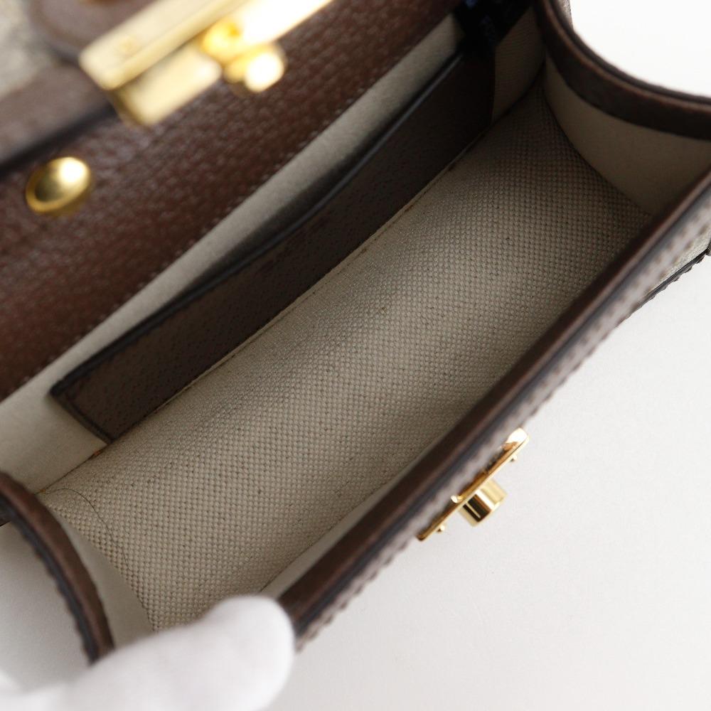 GUCCI Ofidia Shoulder Bag 696180 Sherry line Mini ChainShoulder Brown GG Supreme Canvas Women Used