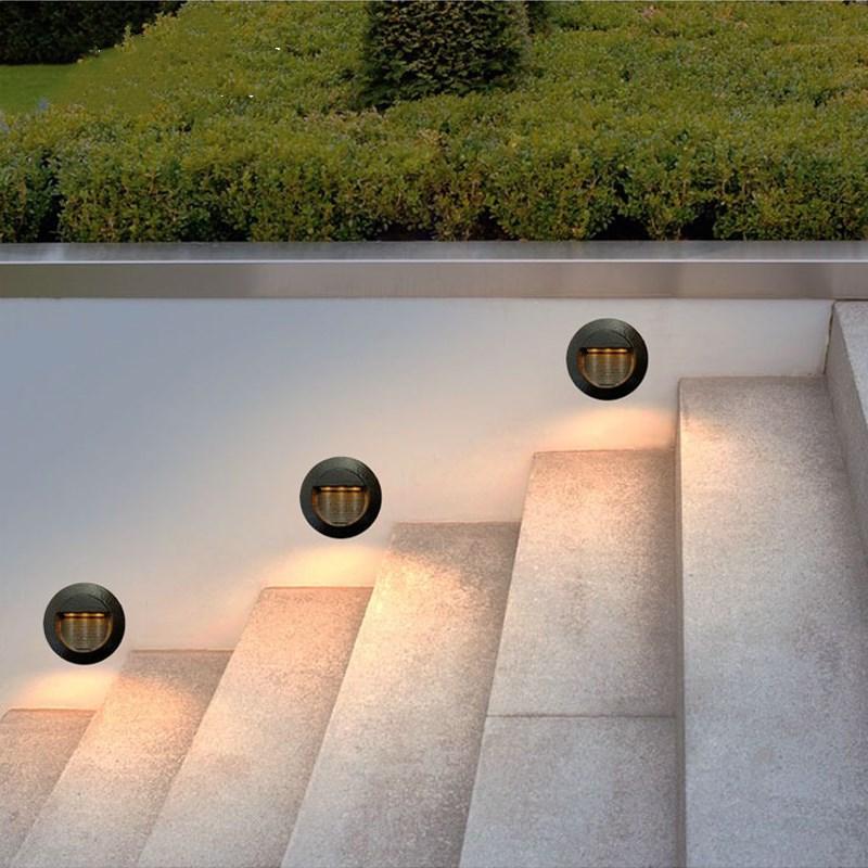 Outdoor Sensor Indoor LED Step Light 15LEDS Waterproof Stair Light Wall Embedded Underground Light Deck Footlights 85-265V IP65