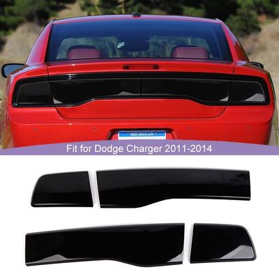 Copri fanali posteriori Alloggiamento fanale posteriore ABS Decorazione fanale posteriore per Dodge Charger 2011-2014 Accessori esterni (Nero affumicato)