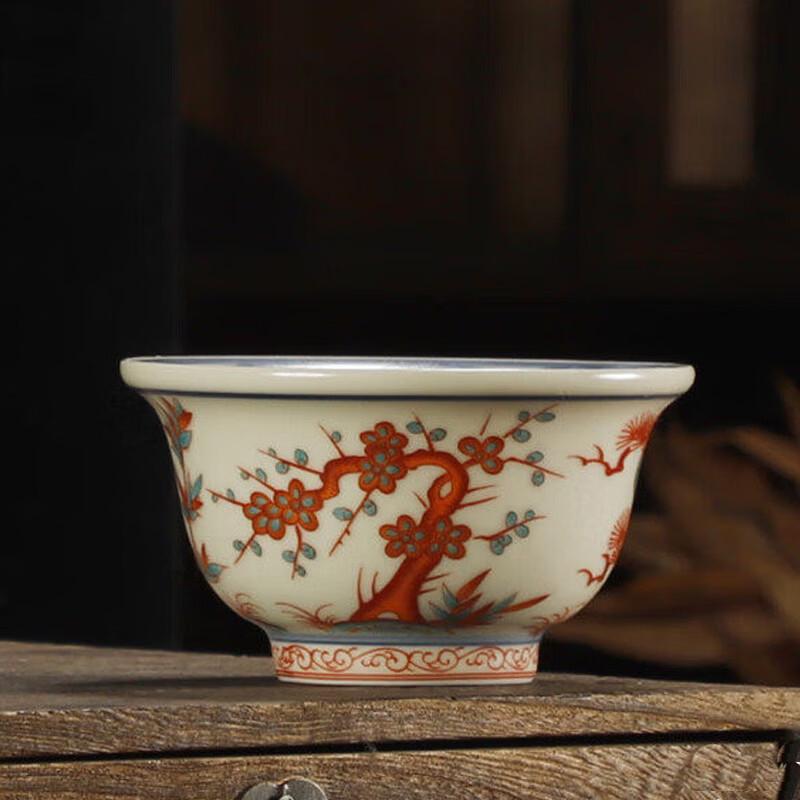 Deouxingguang Ceramic Gongfu Tea Cup - Intertwined Lotus