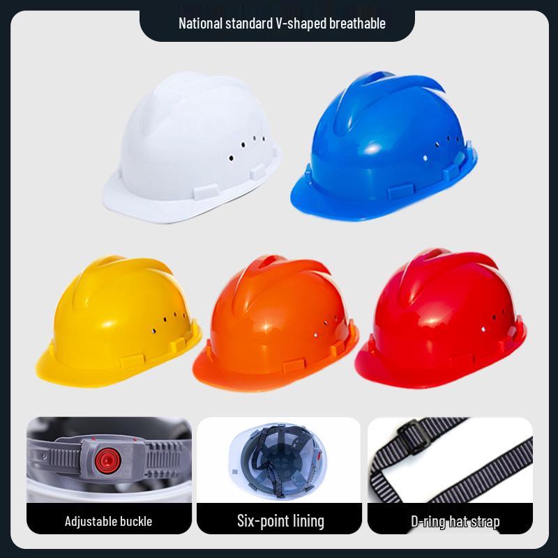 

Iron Head Kung Fu Classic V-Shaped Breathable Anti-Smash Safety Helmet with Printing for Construction and Labor Protection. National Standard V-Shaped Breathable синій