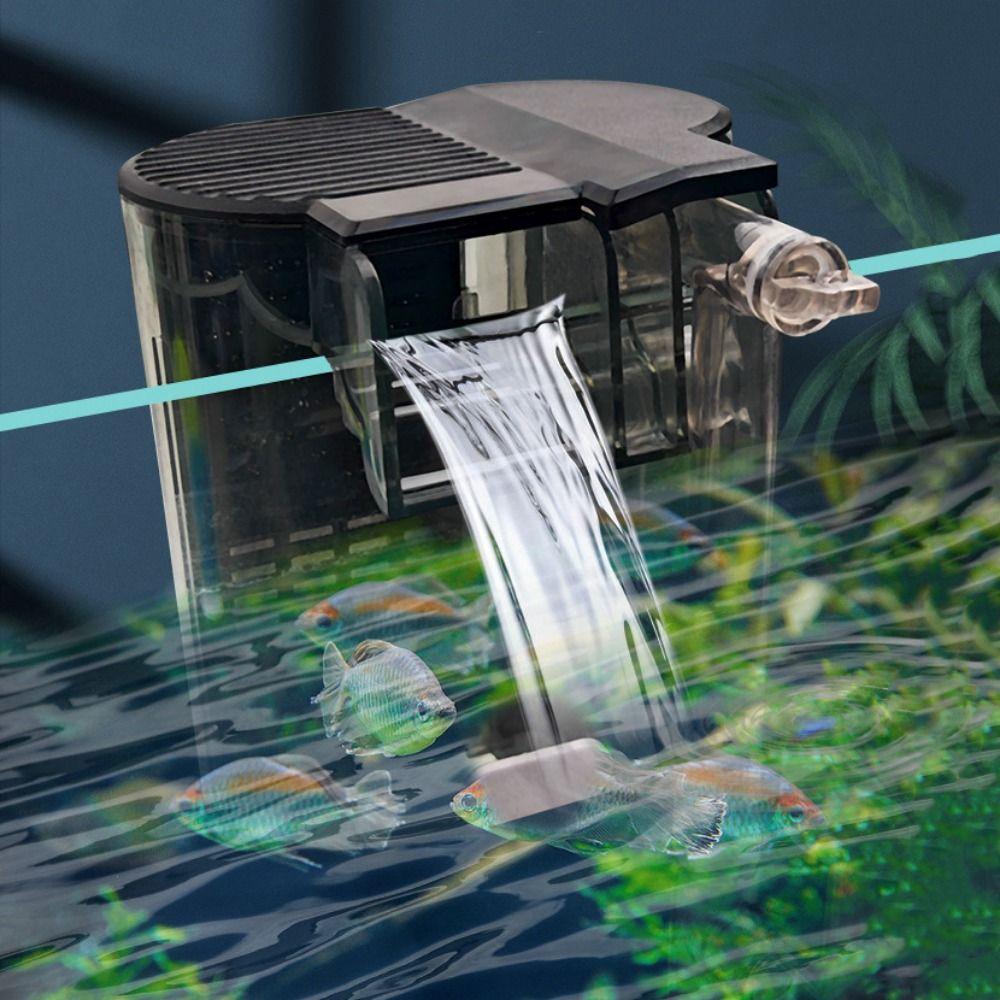 

Фильтр-водопад для аквариума Slient, настенный фильтр для аквариума, скиммер для домашнего аквариума 4W