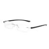 Semi-Rimless Anti Blue Rays Square Hyperopia Eyeglasses Women Men  Magnifier Glasses For The Elderly  +75 +100 +125 To +400