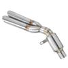 Motorcycle Exhaust Middle Link Pipe Doubl Hole Muffler Stainless Steel Replacement for Z800