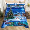 Mary Christmas Snowman 3D Print Beding Set Fresh Style Cozy Soft Duvet Cover King Quen Twin Sized Dimensions Birthday Gift Bedrom Decor