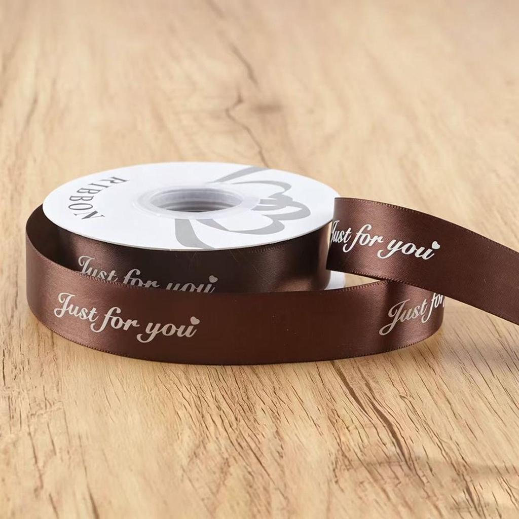 2.5cm English Ribbon for Gift Wrap, Floristry, Cake Packaging, and Crafts