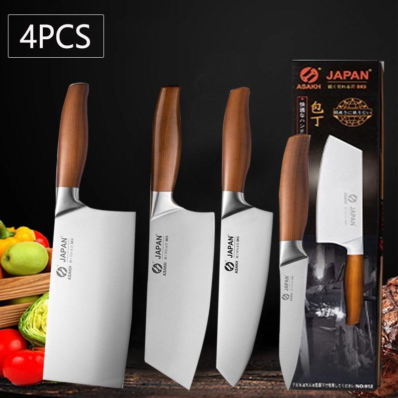 WXCOO Professional Japanese Kitchen Knife Fruit Peeler Utility Knife Stainless Steel Fish Fillet Knife Meat Cleaver Cooking Tool