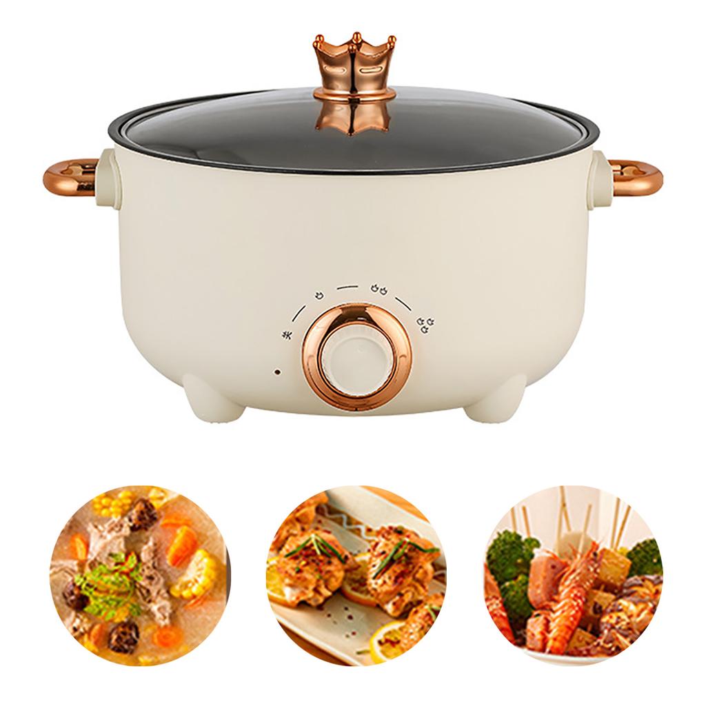 Multifunkční hrnec s přehříváním, 3 řadicí knoflíky, elektrický hrnec pro 1-2 osoby, domácí nepřilnavá pánev, horký hrnec, vařič rýže 220V