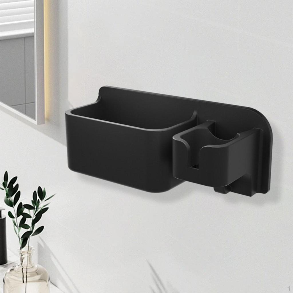 Blower Bracket Blow Dryer Organizer Wall-mounted Universal 2 in 1 Bathroom Storage Box