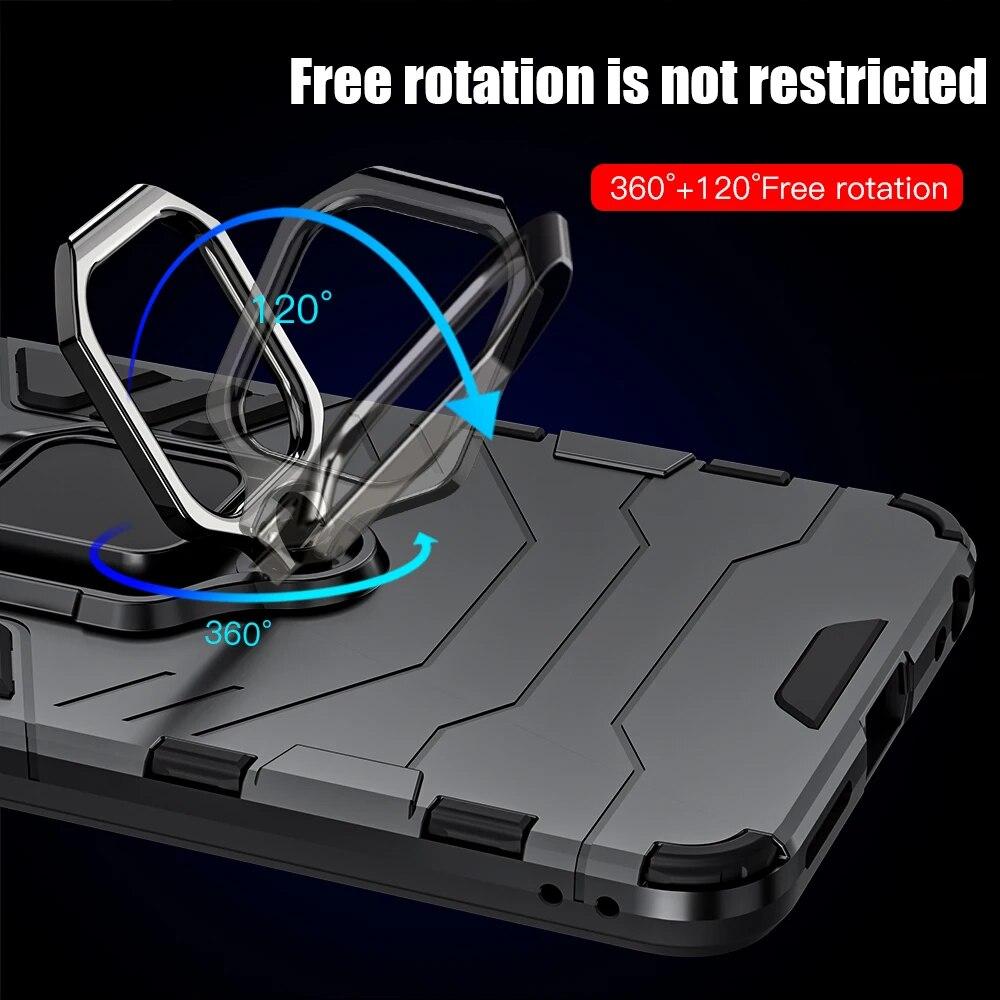 KEYSION Nárazuvzdorné pouzdro pro Realme C67 4G C67 5G C55 C53 C51 Silikonový + PC kovový kroužkový stojánek Kryt telefonu pro OPPO Realme Note 50