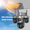 V380 Solar-Powered 4G Outdoor Camera with Triple Lens and Gimbal Rotation