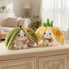 Little Rabbit Plush Keychain: Cute Fruit Pendant Toy for Women