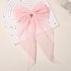 Fashion Chiffon Bow Hair Clip Elegant Women Solid Spring Clip Hair Pin Retro Bow Hairpins Simple Headband Girls Hair Accessories