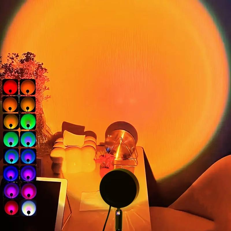 USB Sunset Light Self Photography Lamp LED Rainbow Neon Night Lights Projector Lights Bedroom Home Decoration Atmosphere Lights
