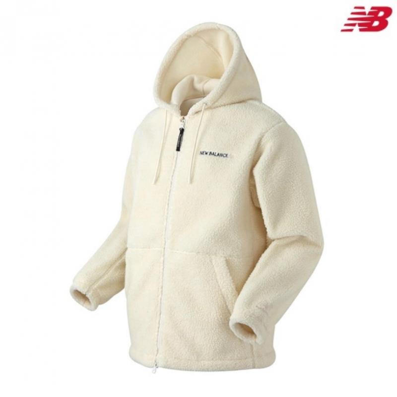 New Balance Uni Nb Lettering Fleece Hoodie Zip Up Nbmda49053