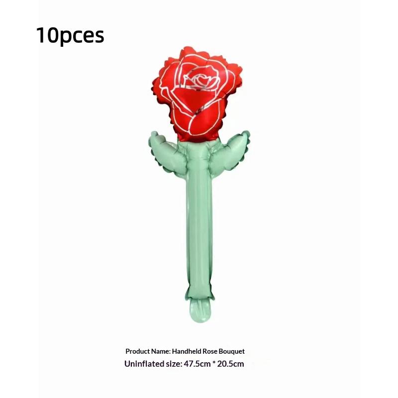 10Pcs Small Size Carnation Shaped Valentines Day Balloon Mini Rose Flower Balloons Mother's Day Baby Shower Party Decor