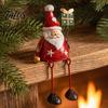 Exchange Gifts for Family Colleagues Christmas Tree Ornaments, Santa/Snowman/Elk Rustic Holiday Xmas Hanging Window Decorations Decoration with