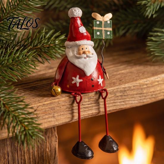 Exchange Gifts for Family Colleagues Christmas Tree Ornaments, Santa/Snowman/Elk Rustic Holiday Xmas Hanging Window Decorations Decoration with