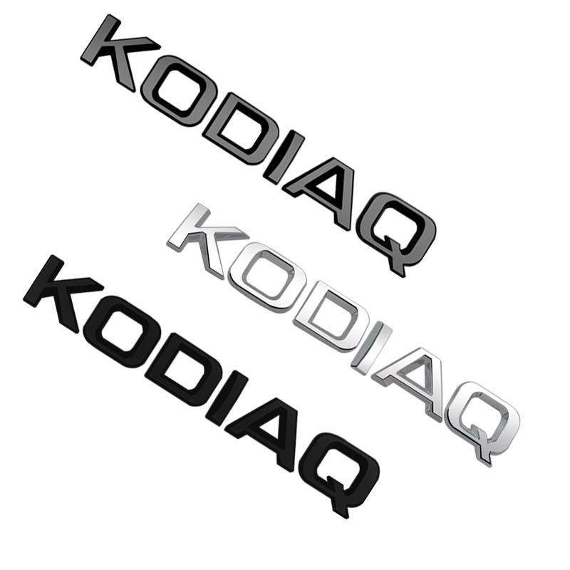 ZDVK6 Car Emblem Metal Badge Logo Body Decals Sticker For Skoda KODIAQ Glossy Black Matte Black Auto Accessories