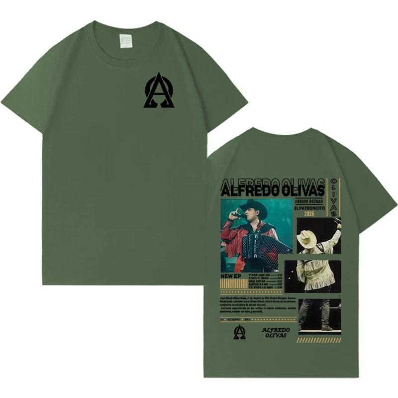 

Rapper Alfredo Olivas 2026 New Album Tide Tshrit Mens Womens Harajuku Y2K Casual Tshrits Hot Sale Crewneck Cotton Short Sleeves 3XL