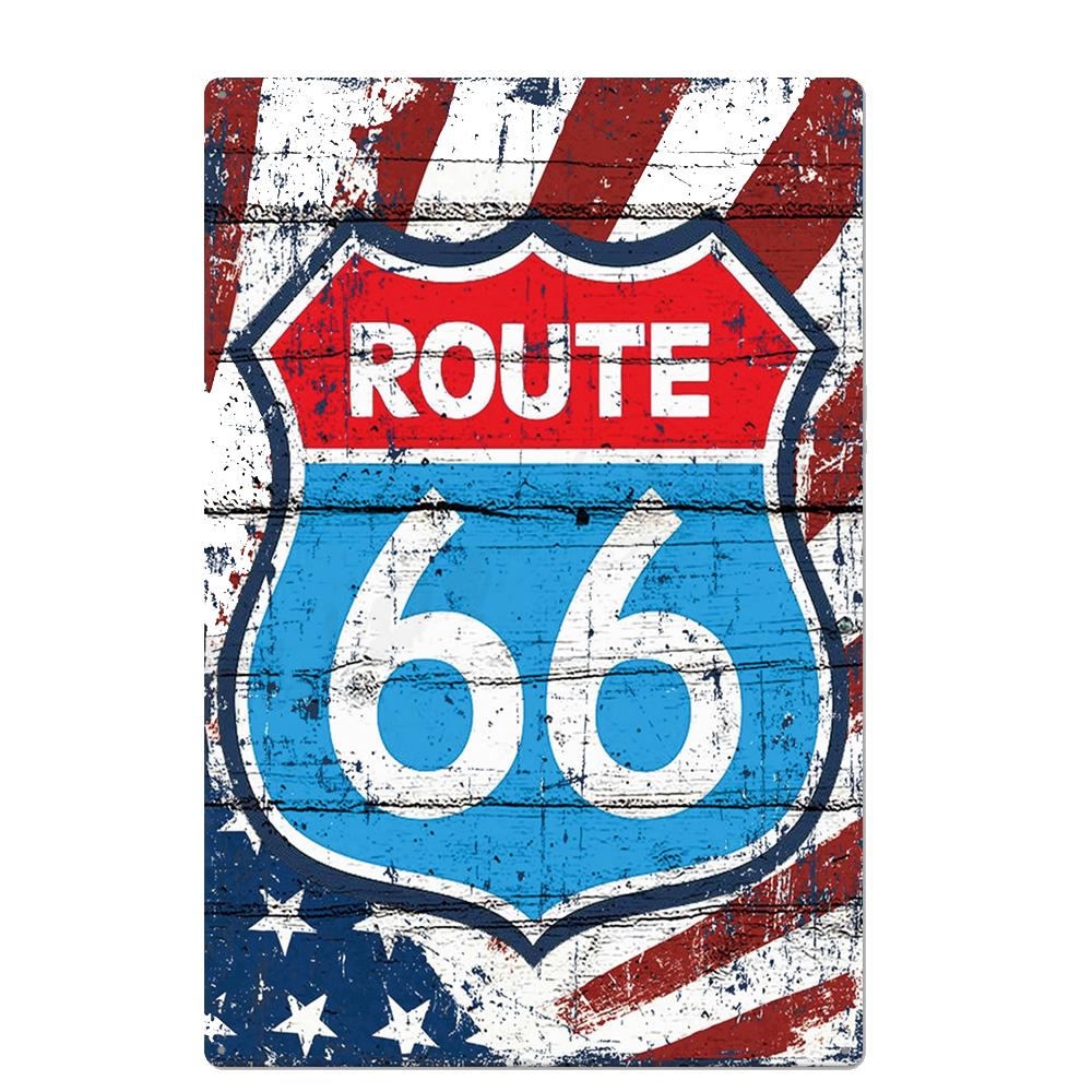 Vintage USA Route 66 Sign Metal Tin Plate Bar Pub Club Man Cave Wall Decoration Plaque Retro Poster Home Decor 30X20CM