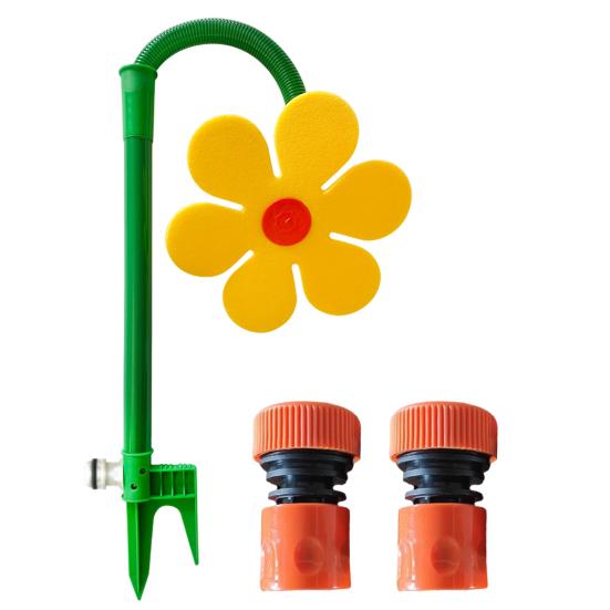 Dancing Flower Water Sprinkler Crazy Flower Sprinkler with Spike 360-Degree Rotating Lawn Sprinkler for Yard Watering Garden Irrigation Kids