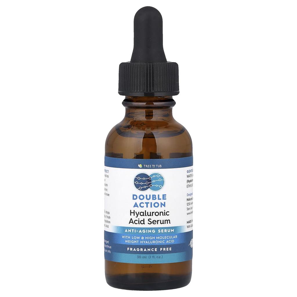 Double Action Hyaluronic Acid Serum, Fragrance Free, 30 Ml (1 Fl Oz)