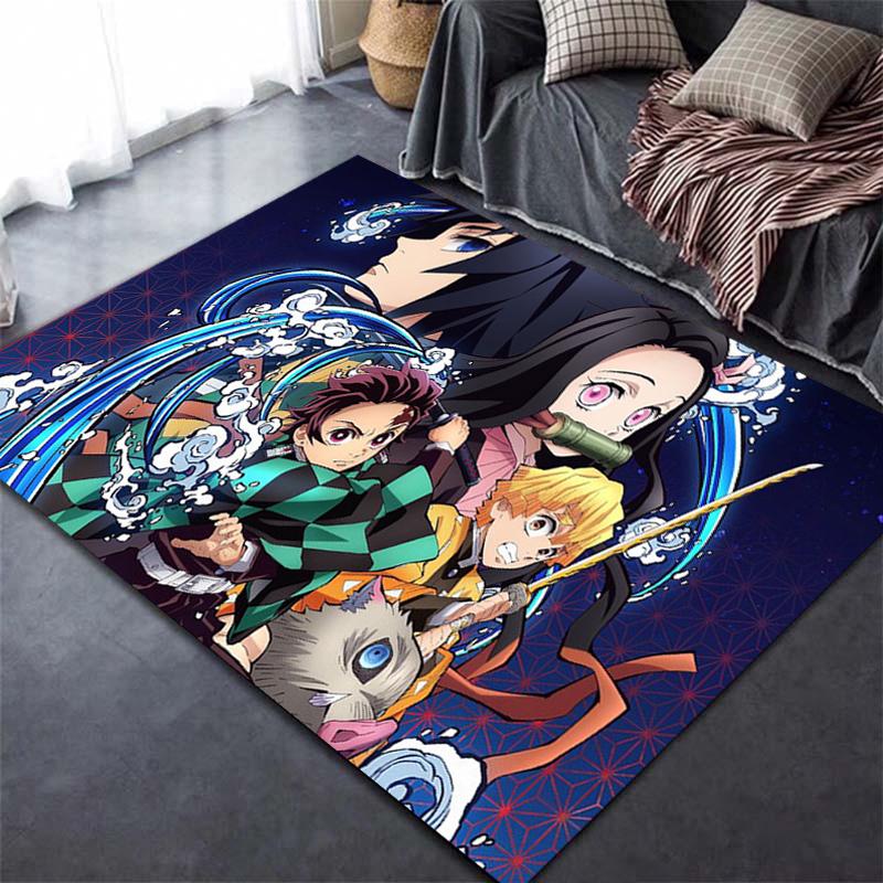 Home Anime Rug Doormat Carpet Bedroom Bath Hallway Kitchen Living Child Play Non-slip Mat Cute Decor Kawaii Room Decor Alfombras