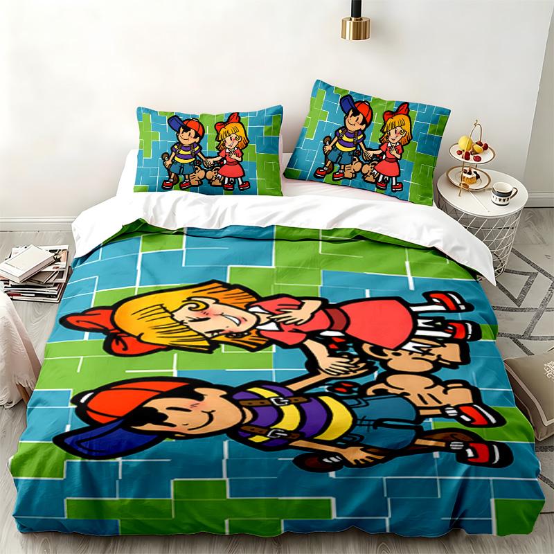Earth Bound 3pc set Perfect for bedroom use Comfortable bedding set includes a duvet cover and two pillowcases Ideal birthday or Christmas gift