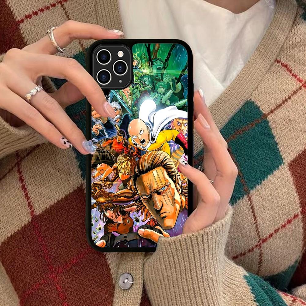 One Punch Man Phone Case Silicone PC+TPU For For IPhone 11 12 13 14 15 16 Plus Pro Max Cover