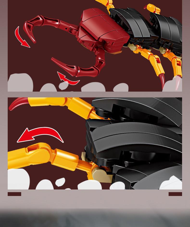 Kai Zhi Educational Building Blocks - Animal and Insect Models for Kids (Scorpion & Centipede)