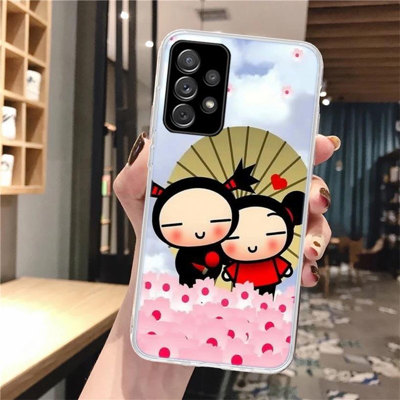 Cute Cartoon Pucca Garu Soft Phone Case For Samsung Galaxy A52 A42 A32 A12 A22 A51 A50S A30S A20S A10S A71 A41 A31 A21S A40 A20E
