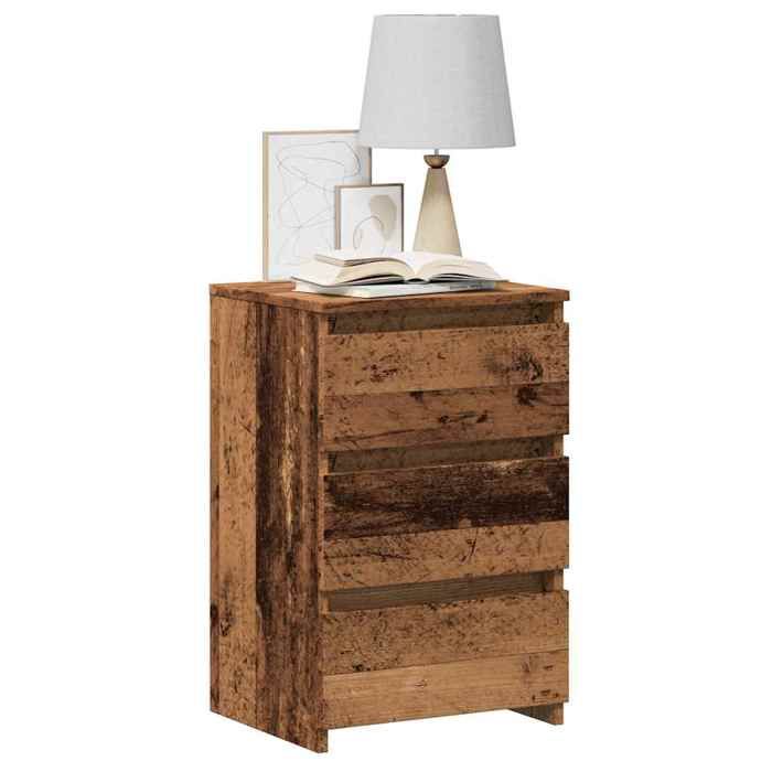 VidaXL Bedside Table Old Wood 40x35x62.5 Cm Engineered Wood, Bedside Furniture, Side Table, Bed Cabinet, 856522