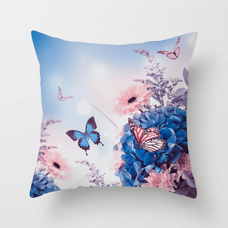 Butterfly Pattern Cushion Cover 45*45cm Seat Decorative Pillow Car Home Sofa Bed