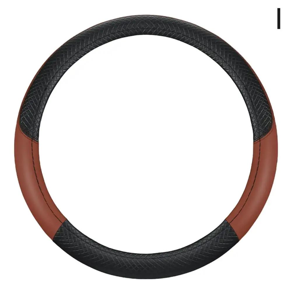 

38cm Car Steering Wheel Cover Soft And Comfortable PU Leather Suitable For All Cars All Brands Four Seasons Wheel Cover Q7A7