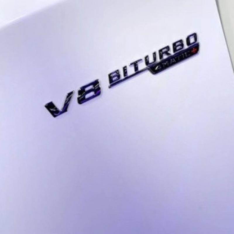 FUP1 Emblema Laterale Parafango Auto V8 Biturbo 4matic Logo Per Mercedes C63S W205 E63S W213 S63 W222 GLC63S X253 GLE63S W167 Accessori AMG