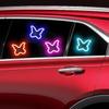 Licht-/Vibrationssensor Auto-Fenster Neonlicht Kabellose Auto-Schmetterling Ambiente-Lampe Auto-Dekoration