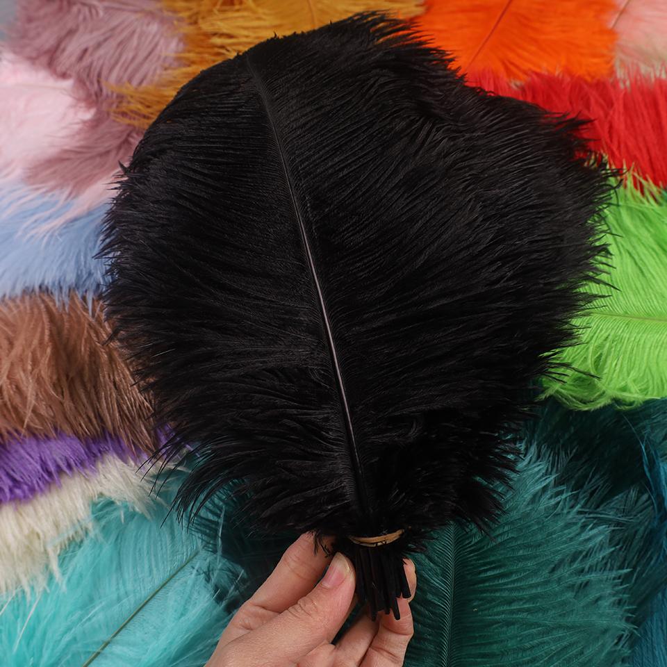 50pcs Ostrich Feathers for Crafts Wedding Decoration Handicraft Accessories Table Centerpieces Carnival Plumas Decor Wholesale
