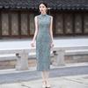 Blue sleeveless national style new Chinese Suzhou long cheongsam improved young women's high sense can be worn daily in summer