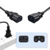 IEC 3Pole C13 Female to 3Pole C14 Male Power Adapters Cable C13 C14 for TV Computer