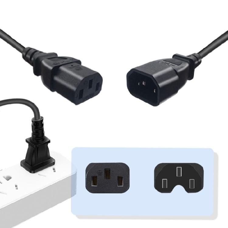 IEC 3Pole C13 Female to 3Pole C14 Male Power Adapters Cable C13 C14 for TV Computer