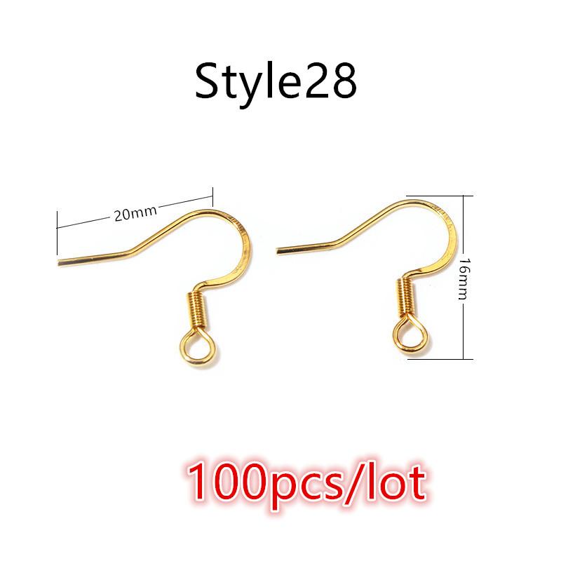  20x17mm Multi Styles Stainless steel DIY Earring Findings Clasps Hooks Jewelry Making Accessories Earwire