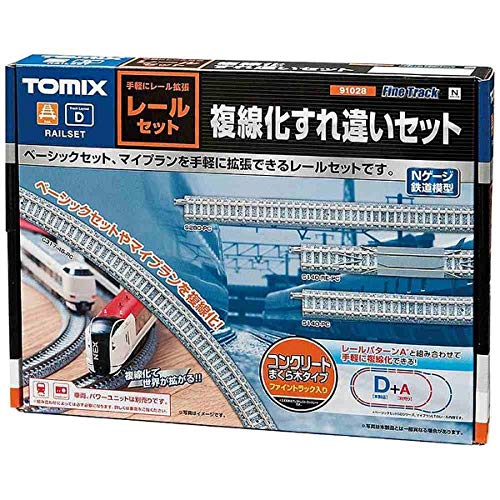 TOMIX N Gauge Rail Set, Double Track Passing Set, D Pattern 91028, Model Railroad