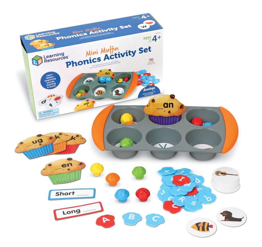 Learning Resources Learn Mini Muffin Phonics Set English Vocabulary LER5547 Authentic Product Let's Separately!