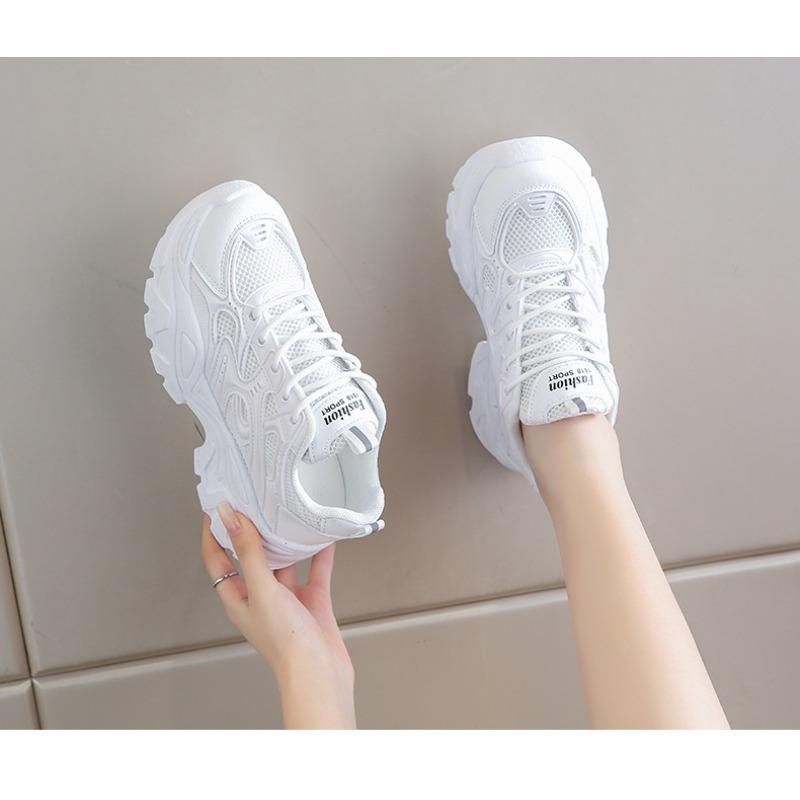 Black Internet Celebrity Thick Soled Fashionable Student Sports Shoes Casual Women's Shoes Spring